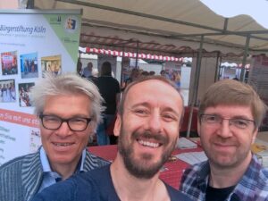 Die Bürgerstiftung Köln war auf dem Ehrenamtstag 2019 mit den Vorstandskollegen Sven Johannsen, Martin Müller und Roland Held (v.l.) vertreten.