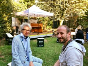 Sven und Martin vom Vorstand der Bürgerstiftung Köln zu Besuch beim Ambientfestival der Liebe.