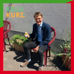 Karl Lauterbach mit unserer Ente.