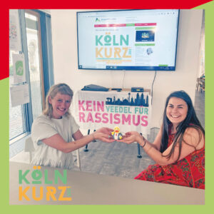 Christian und Michelle vom Kinder- und Jugendbüro der Stadt Köln mit unserer Ente.