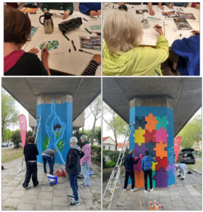 intergenerationales Graffiti-Kunstprojekt